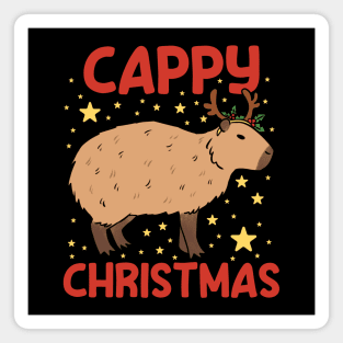 Cappy Christmas a fun Christmas capybaras ready for the holidays Magnet